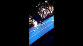 Stephen curry exclusive dribble move on Derrick rose .