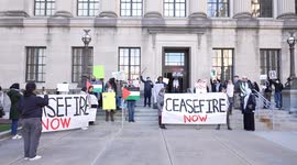 Free Palestine protest takes place in Trenton, NJ, USA