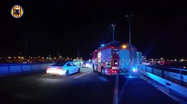 Firefighters Rescue Trapped Driver in Spain