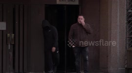 Curtis Warren leaves court after being charged with crime order breach in Liverpool, UK
