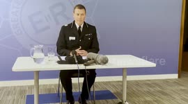 Police take questions from reporters following the arrival of Alex Batty in the UK