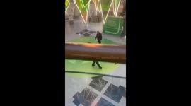 VIDEO: Thug lobs fire extinguisher at man during an ugly brawl in JD Sports store (part 2)