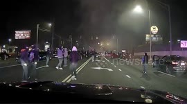 Fireworks Ignite Chaos as Police Confront Street Takeovers in Derby, Connecticut, USA