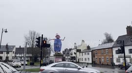 Festive pranksters turn 160-year-old statue of Lord John Scott into a TROLL