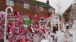 Family home shines in 80,000 Christmas lights in Kent, UK