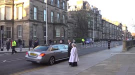 Alistair Darling's family arrives at memorial service in Edinburgh, UK