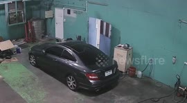 Woman locked in bathroom leans through air vent to shout for help