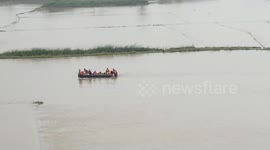 Indian army officials establish contact with village isolated due to heavy flood in southern India