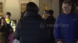 James Cleverly visits Trafalgar Square Christmas on Project Servator visit in UK