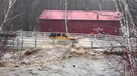 Backhoes Help Flooding In New Hampshire