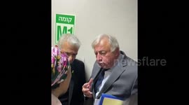 Rocket Alarm Interrupts French Senate Meeting With Yair Lapid inTel Aviv, Israel