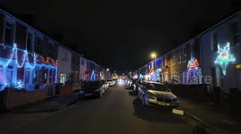 Streets in Swindon lit up with Christmas decorations to celebrate Christmas
