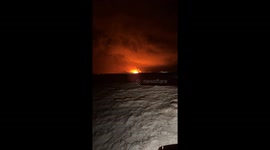 Beginning Of Icelandic Volcanic Eruption