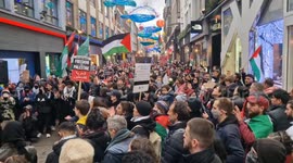 Hundreds of Palestine supporters in London's West End protest 'shame' shops with Israeli connections