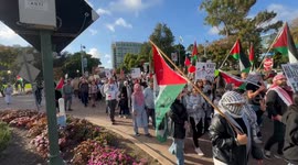 Palestine protest in Balboa Park San Diego CA 12/23/2023
