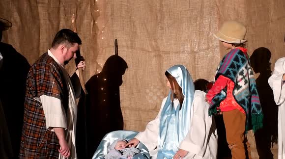 live Nativity play shows true meaning of Christmas at Our Lady of Hope Church, Coal Township, Pennsylvania