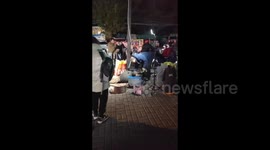 Street Vendor's Popcorn Mishap Lights Up Night in Shanxi, China