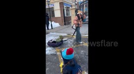 Inflatable Sleds Take Over in Harbin, Heilongjiang, China