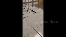 Sudden drop in temperature causes floor to burst in southern China homes