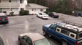 Hail storm hits near Shuksan Middle School, Bellingham, WA
