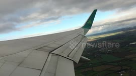 Flying over beautiful Dublin, Ireland on Air Lingus