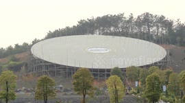 1000-square-metre giant compass built in cemetery