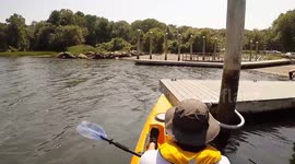 Kayaking during storm