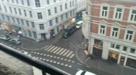 Sudden hail storm smashes Oslo, Norway