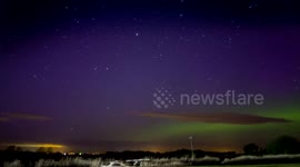Aurora Borealis over Lough Neagh Northern Ireland