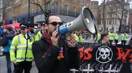 Good-humoured, anti-government protests in London
