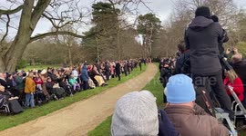 Royal family arrive at a Christmas Day service in Sandringham, UK