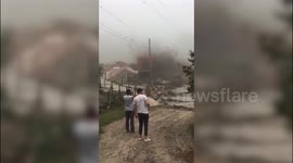 An avalanche swept away a bridge and isolated an entire town in Catamarca, Argentina