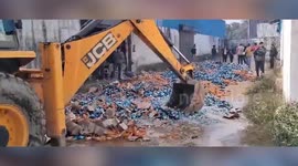 Officials destroy illicit alcohol stock worth $960,064 in northern India