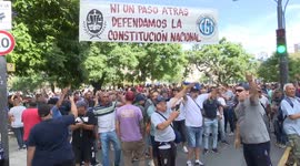 People protest in court against Milei’s DNU in Buenos Aires, Argentina