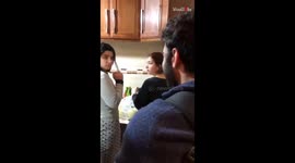 3 months of separation comes to an end as man makes a surprise return home