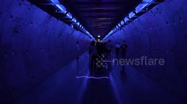 Mesmerising light show beamed on mall walkway for New Year in Thailand