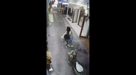 Hilarious moment startled woman jumps high as encounters unexpected duckling at clothing store