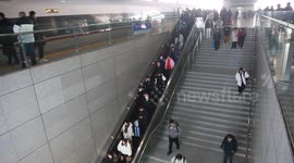Passengers At 2024 New Year's Day Holiday in Nanjing, China