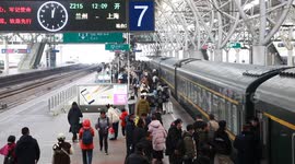 Tourists At Railway Station in Nanjing, China