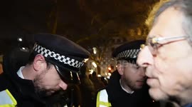 Piers Corbyn is detained by police as midnight strikes for 2024 before he could blow fire in celebration