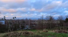 Storm Henk passes over Central London as the Met Office issues an amber weather warning