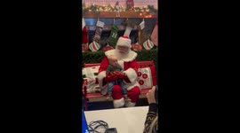 Christmas melody of a baby's first Santa session