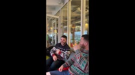 We told our friend it was Christmas fancy
Dress and we would go as elves if he was Santa