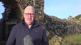 Landowner PJ O’Neill speaks about Moygara Castle in Moygara, Ireland