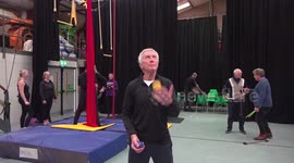 Streetwise Community Circus Age-ility classes teach older people circus skills in Belfast, UK