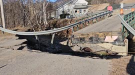 Aftermath Of Bridge Washout