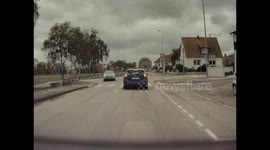 Impatient Driver Loses Control and Crashes Into House