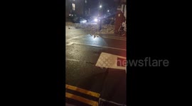 UK: Storm Henk – Building In East Ham, London Partly Collapses Damaging Vehicles