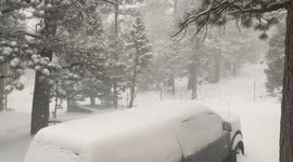 Storm Brings Winter Snow To Nevada, USA