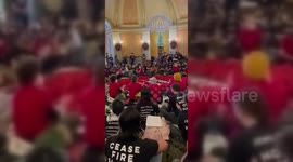 Gaza Protesters Shut Down California Assembly in Sacramento, USA